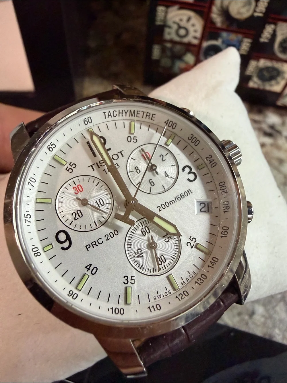 Tissot PRC200 Chronograph T17.1.516.32 NOS 39mm White Dial Full Set